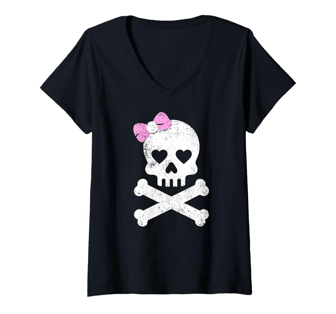 Amazon.com: Womens Cute Skull bone Pink Bow Kawaii Adorable